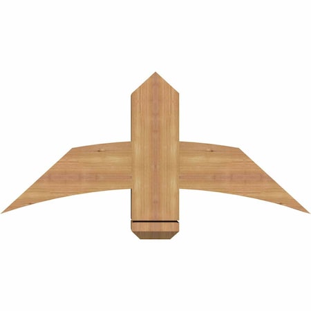 Ekena Millwork Bellingham Timber Gable Bracket, Western Red Cedar, 36"W x 16"H x 5 1/2"D x 5 1/2"F, 11/12 Pitch GBW036X16X0606BEL00SWR